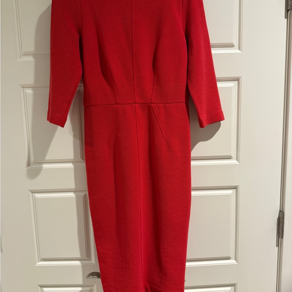 Boden Vibrant Red Long Sleeve Dress